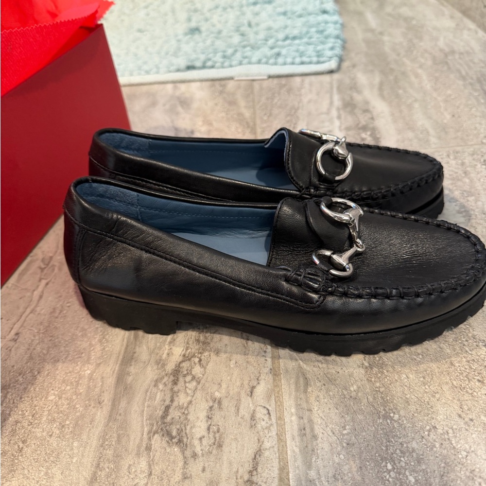 Robert Zur Black Leather Loafers